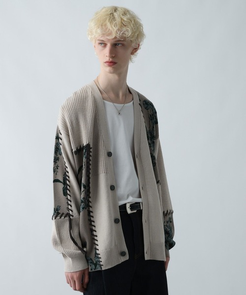 HARE（ハレ）の「パッチワークガラニットカーディガン(HARE