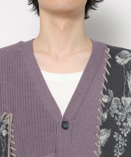 HARE（ハレ）の「パッチワークガラニットカーディガン(HARE