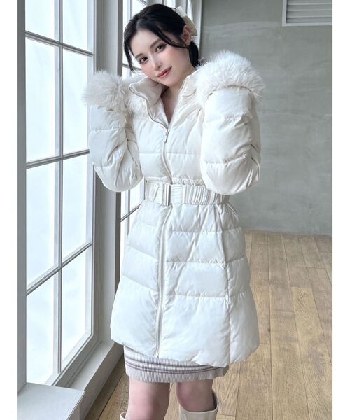 RESEXXY（リゼクシー）の「【追加生産分】フード付ダウンコート【洗濯