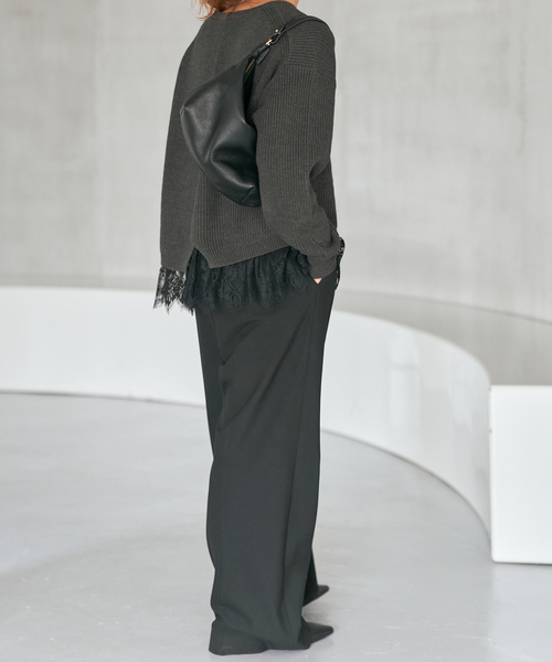 Spick & Span（スピックアンドスパン）の「レースドッキング畦ニット