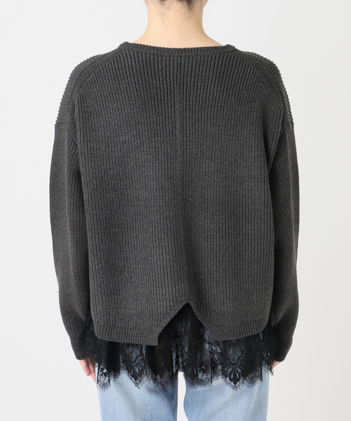 Spick & Span（スピックアンドスパン）の「レースドッキング畦ニット