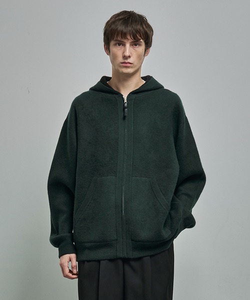 CASHMERE CASHMERE】CASHMERE REVERSIBLE ZIP UP HOODIE（パーカー