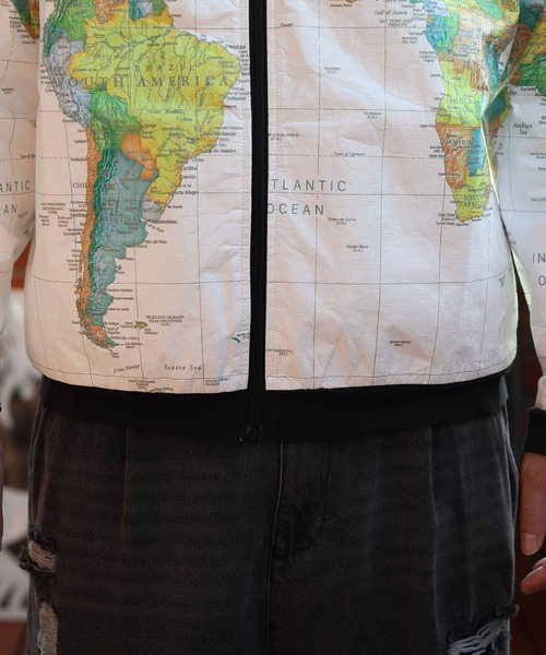 セール】世界地図 ペーパージャケット（ブルゾン）｜8(eight)（エイト