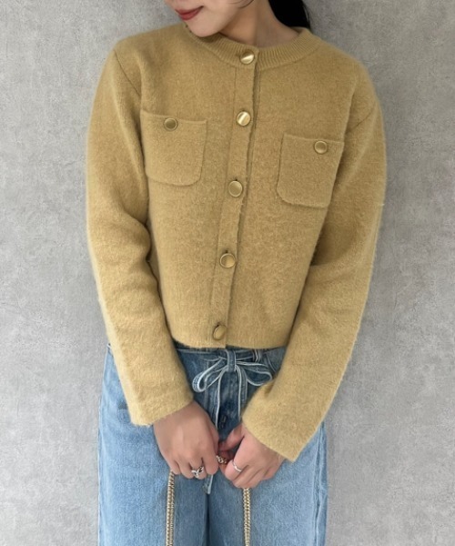 SNIDEL（スナイデル）の「フォックスファーニットジャケット（ノー