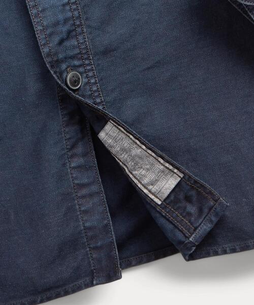 インディゴ コットンリネン サティーン ワークシャツ（シャツ/ブラウス