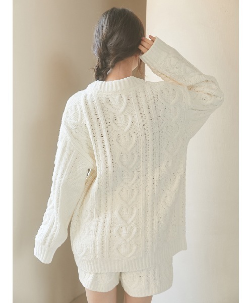 gelato pique（ジェラートピケ）の「ハートアランカーディガン（ルーム