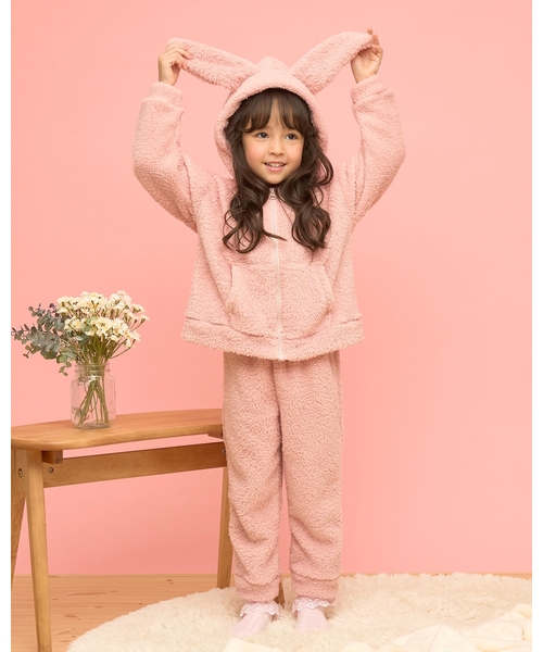 セール】うさぎ&ねこパーカー&パンツセット（ルームウェア/パジャマ