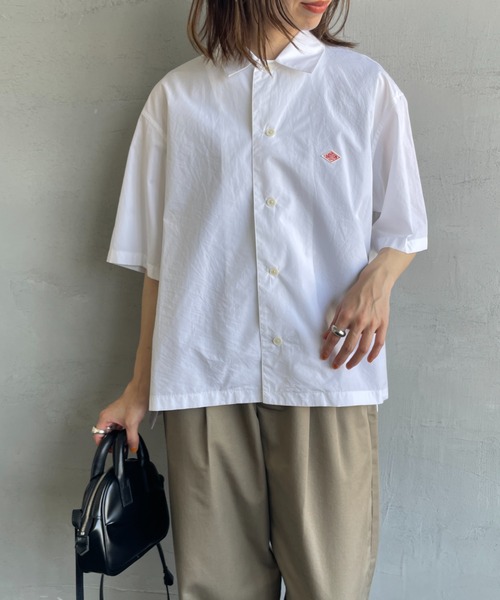 DANTON/ダントン] コットンポプリン 半袖シャツ（シャツ/ブラウス