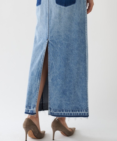 Whim Gazette（ウィムガゼット）の「ボタンデニムスカート（デニム