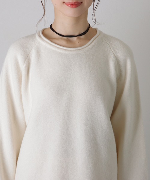 balloon sleeve round neck knit /バルーンスリーブ ニット（ニット