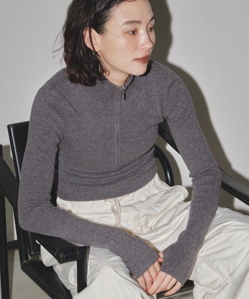 TODAYFUL（トゥデイフル）の「Halfzip Rib Knit（ニット/セーター