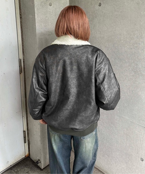 裏ボア合皮ブルゾン（ブルゾン）｜sedacle（セダクル）のファッション