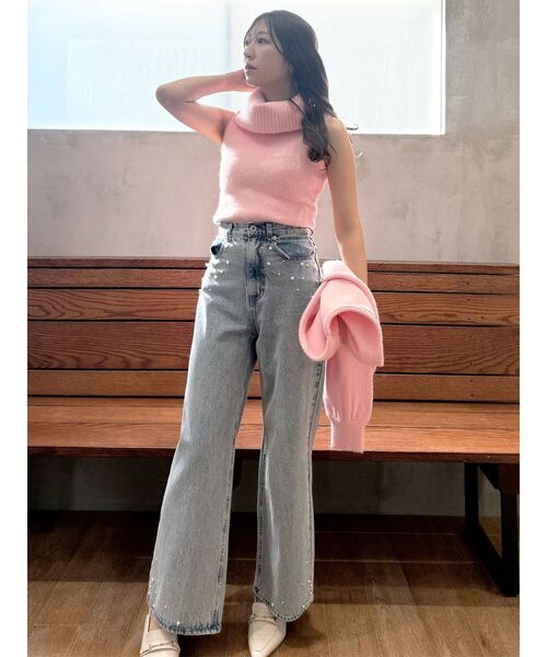 パールデニムパンツ（デニムパンツ）｜MERCURYDUO（マーキュリーデュオ