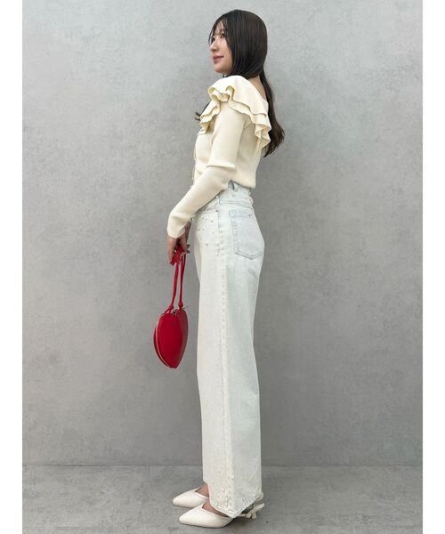 パールデニムパンツ（デニムパンツ）｜MERCURYDUO（マーキュリーデュオ