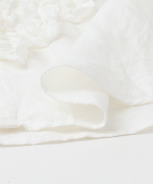 かぐれ（カグレ）の「リネンフリルフレンチワイドシャツ（シャツ