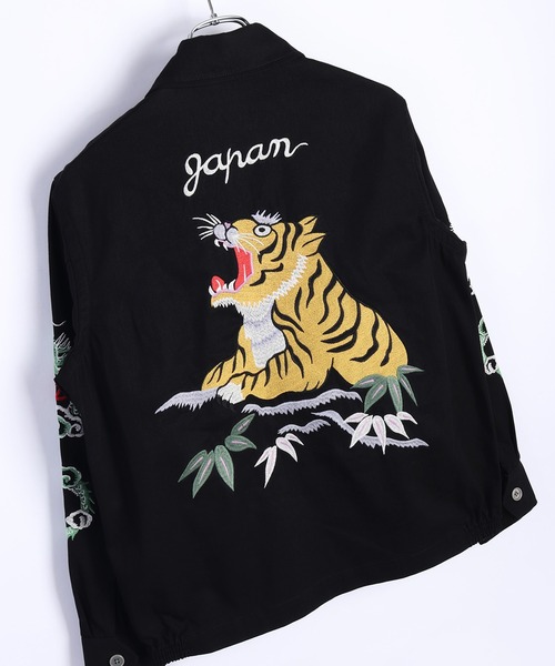 セール】HOUSTON ハリントンジャケット 虎 刺繍（ブルゾン）｜HOUSTON