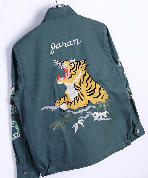 セール】HOUSTON ハリントンジャケット 虎 刺繍（ブルゾン）｜HOUSTON