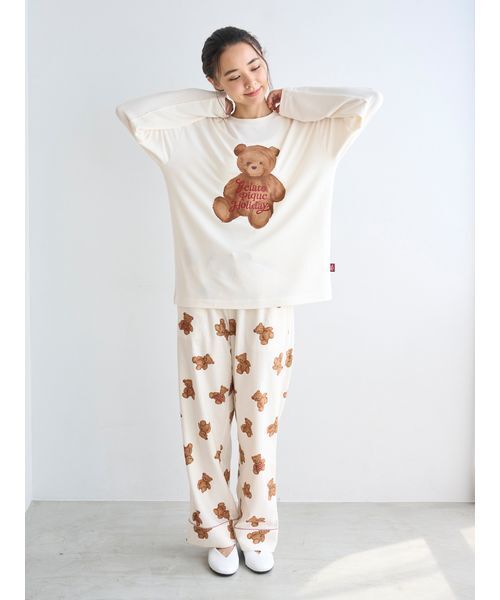 セール】【HOLIDAY】ベアワンポイントロンT（ルームウェア/パジャマ