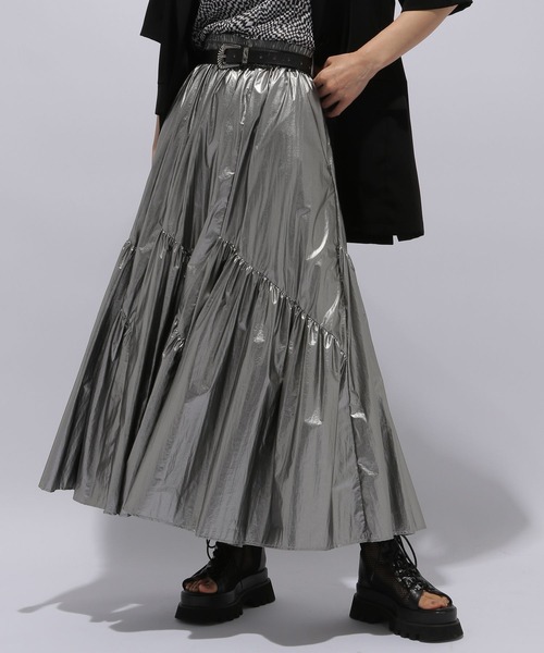 HARE（ハレ）の「メタリックギャザースカート(HARE)（スカート）」 - WEAR