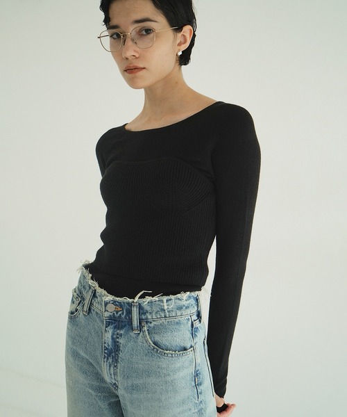 セール】BUSTIER SET KNIT TOPS（ニット/セーター）｜CLANE（クラネ