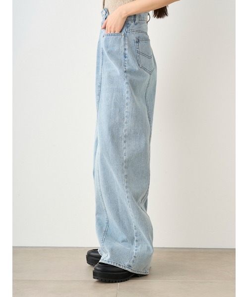 SNIDEL（スナイデル）の「デザインワイドデニム（デニムパンツ）」 - WEAR