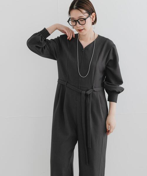 セール】『UR TECH SMOOTHLUXE』F by ROSSO ハーフZIPジャンプスーツ