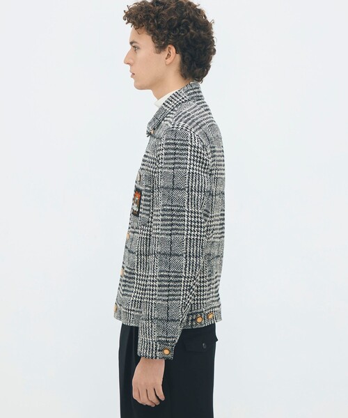 グレンチェックジャカード ブルゾン（ブルゾン）｜CABaN（キャバン）の