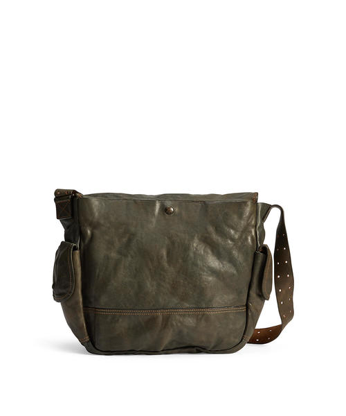 RRL（ダブル アール エル）の「レザー メッセンジャー バッグ（トート