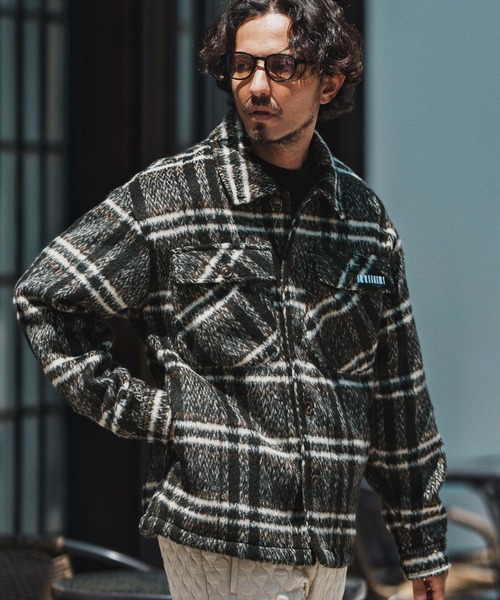 mj10792- Shaggy Check CPO Jacket シャギージャケット（その他