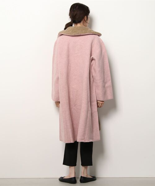 45R（フォーティファイブアール）の「縮絨ニット×ボアのテントコート