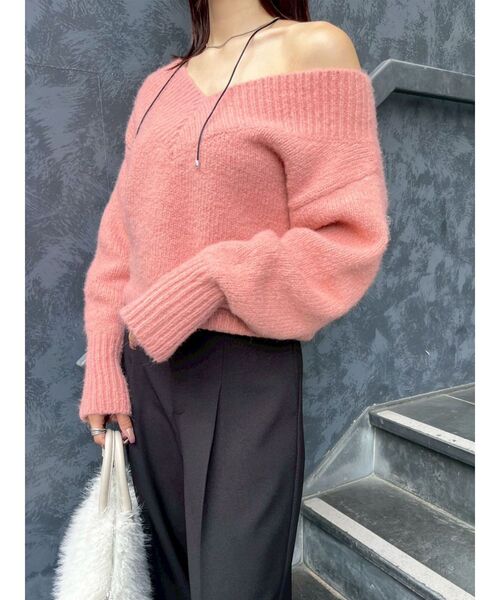 LAGUNAMOON（ラグナムーン）の「【WEB限定】Vネックカラーショート