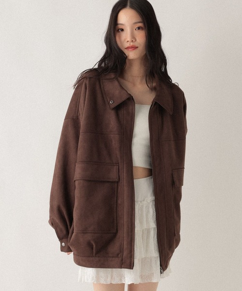 セール】フェイクレザーBIGブルゾン2 588035（ブルゾン）｜Heather