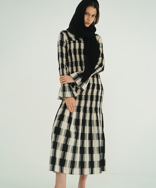 CLANE（クラネ）の「SHIRRING LONG ONEPIECE（ワンピース）」 - WEAR