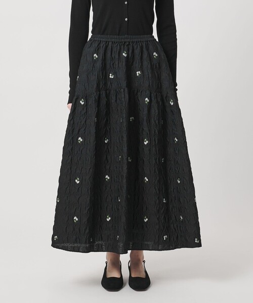 スクエア フラワー ジャガード スカート（スカート）｜UNITED ARROWS