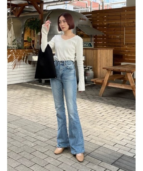 MOUSSY（マウジー）の「MVS FLARE(L) / ロングサイズ（デニムパンツ