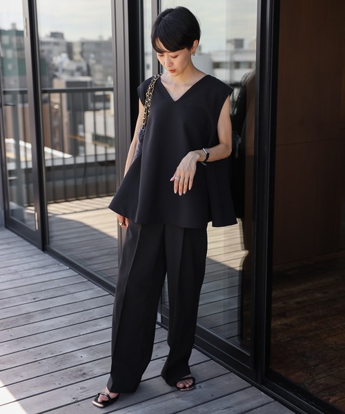 セール】Vネックテントブラウスセットアップ（ワンピース）｜Bonjour