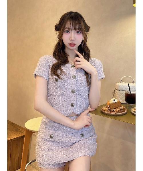 カラーツイードニットセットアップ（セットアップ）｜Darich