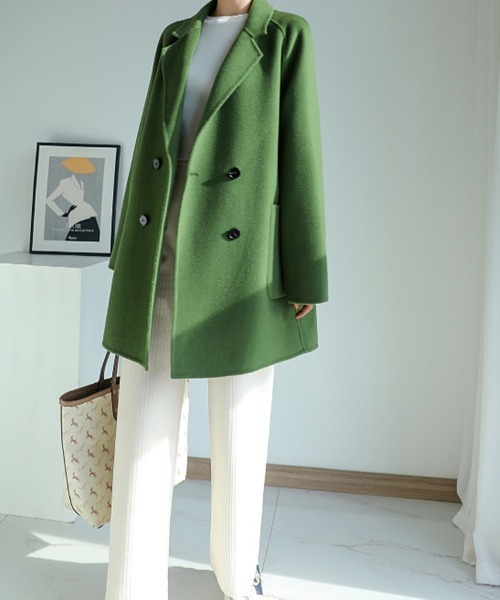 Doux Belle（ドゥーベル）の「ミドル丈Pコート（チェスターコート