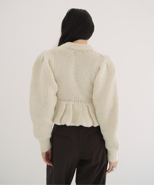 PEPLUM HAND KNIT TOPS（ニット/セーター）｜CLANE（クラネ）の