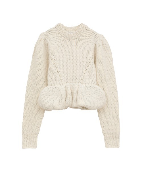 PEPLUM HAND KNIT TOPS（ニット/セーター）｜CLANE（クラネ）の
