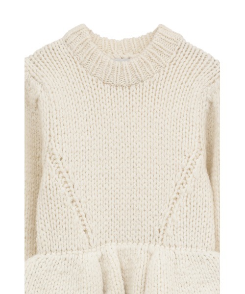 PEPLUM HAND KNIT TOPS（ニット/セーター）｜CLANE（クラネ）の