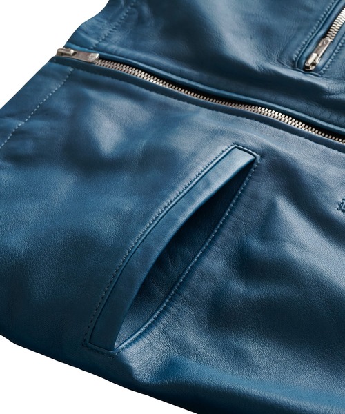 NO ID.（ノーアイディ）の「シープレザーシングルライダースJKT