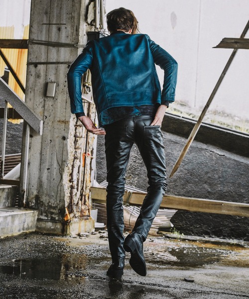 NO ID.（ノーアイディ）の「シープレザーシングルライダースJKT