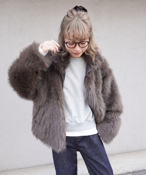 セール】【ZOZO限定】フェイクファージャケット（その他アウター