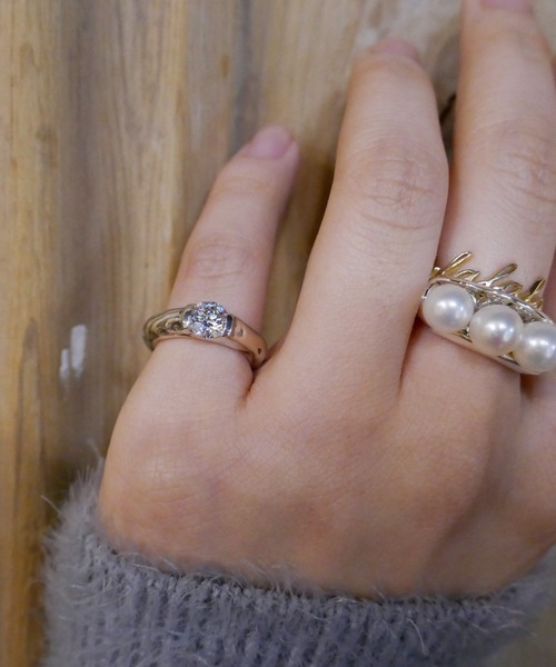 SILVER5ジルコニアピンキーリング/レディース/メンズ/（リング）｜e.m.