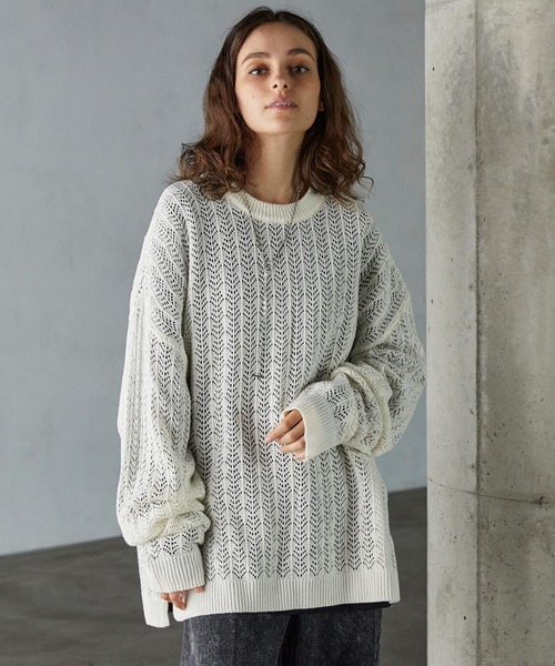 SERACE】Oversize openwork sheer knit / オーバーサイズ透かし編み