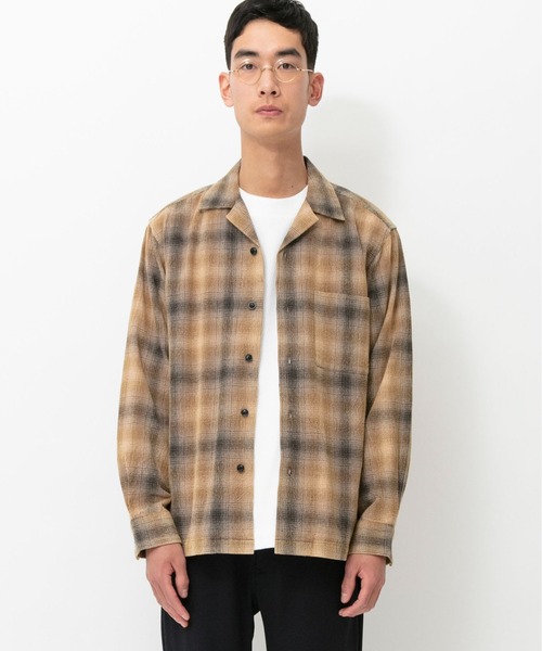 オンブレーチェックオープンカラーシャツ | ジョンブル公式通販