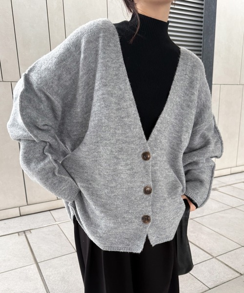 セール】お気に入り6万件突破！スリーブリンキングVネックカーディガン
