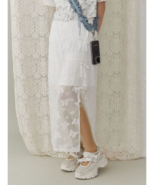 merry jenny（メリージェニー）の「ribbonシアーベルクロスニーカー