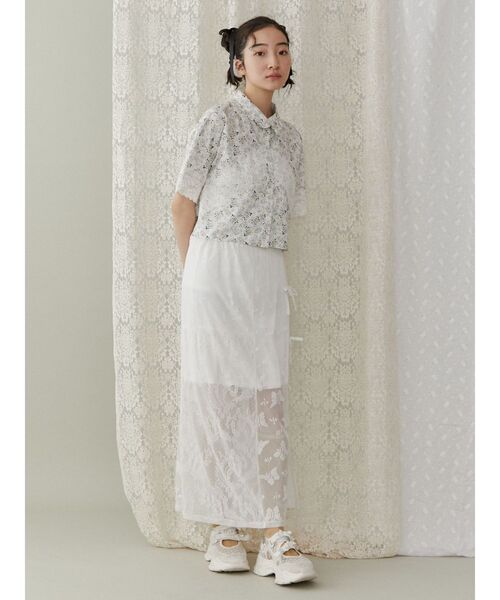 merry jenny（メリージェニー）の「ribbonシアーベルクロスニーカー